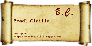 Bradl Cirilla névjegykártya